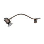 Lámpara de brazo cromado, ya incluye instalación y material.