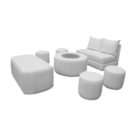 Sala lounge para 8 personas en color blanco